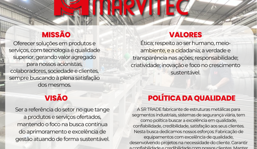 Missão, Visão, Valores e Politica da Qualidade