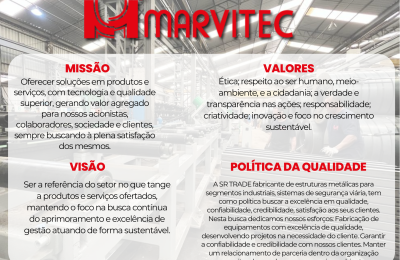 Missão, Visão, Valores e Politica da Qualidade